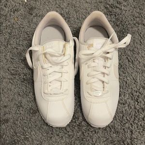 White Nike Cortez Girls